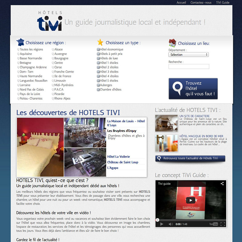 Portail Internet hotels-tivi.com